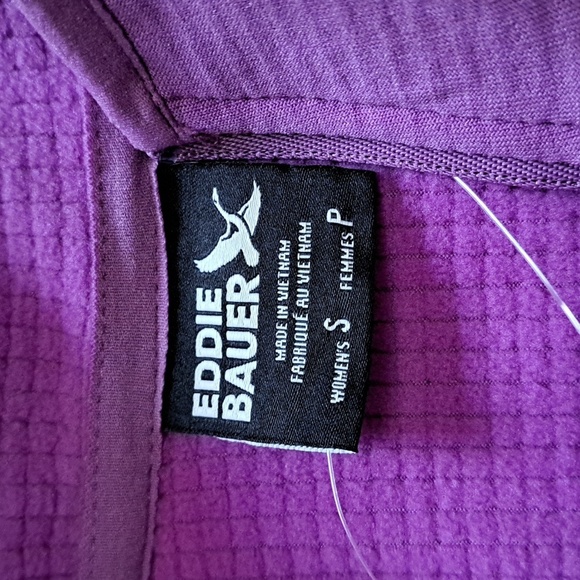Eddie Bauer Activator Grid Fleece Half Zip Pullover Pink Size Small Active Top - Picture 12 of 14